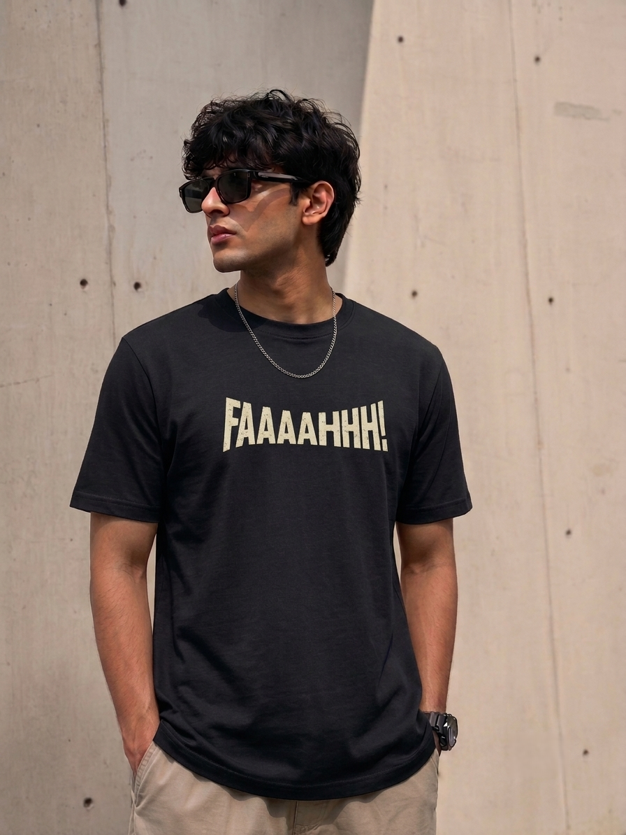 Faaah! Vintage Typography Graphic | Unisex Oversized Classic T-Shirt