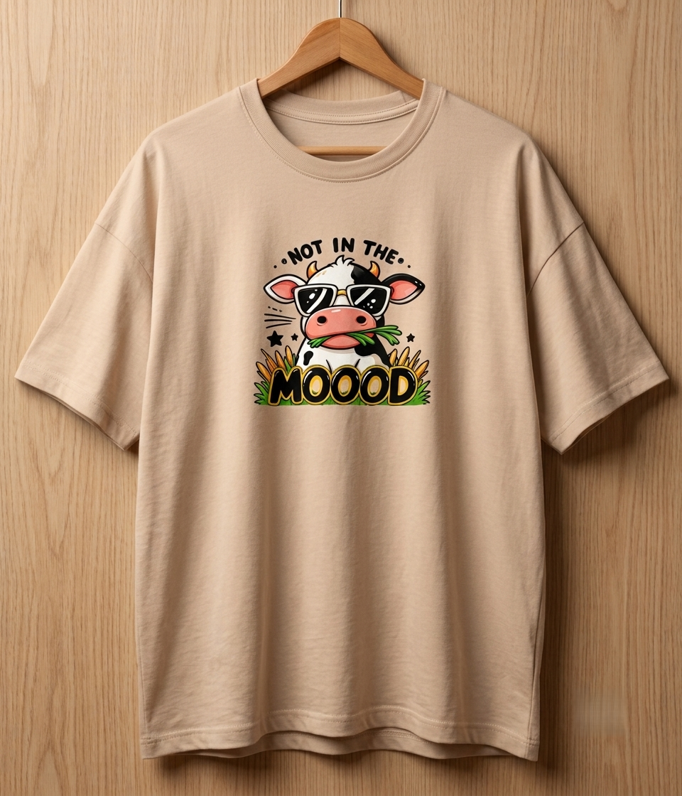 Not in the Mood Cow Graphic | Unisex Classic Crew T-Shirt