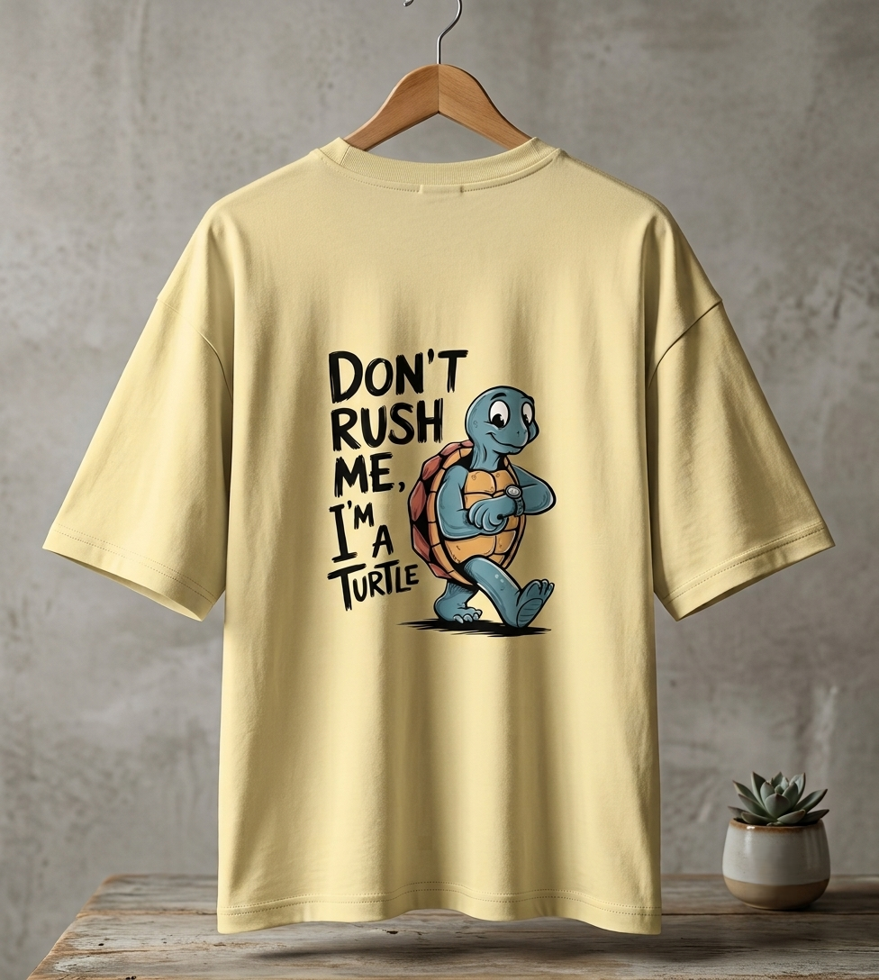 Don’t Rush Me, I’m a Turtle Graphic | Unisex Oversized Standard T-Shirt