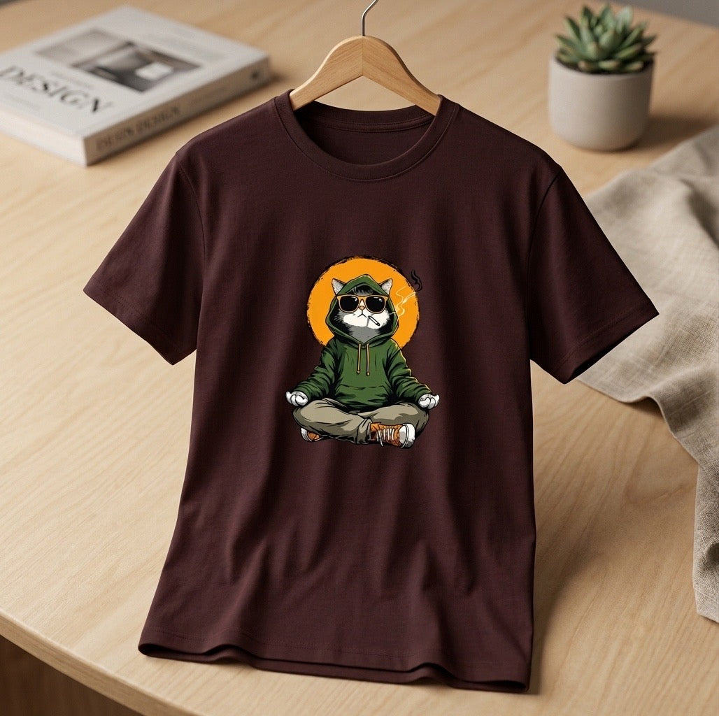 Cat Smoking | Unisex Classic Crew T-Shirt