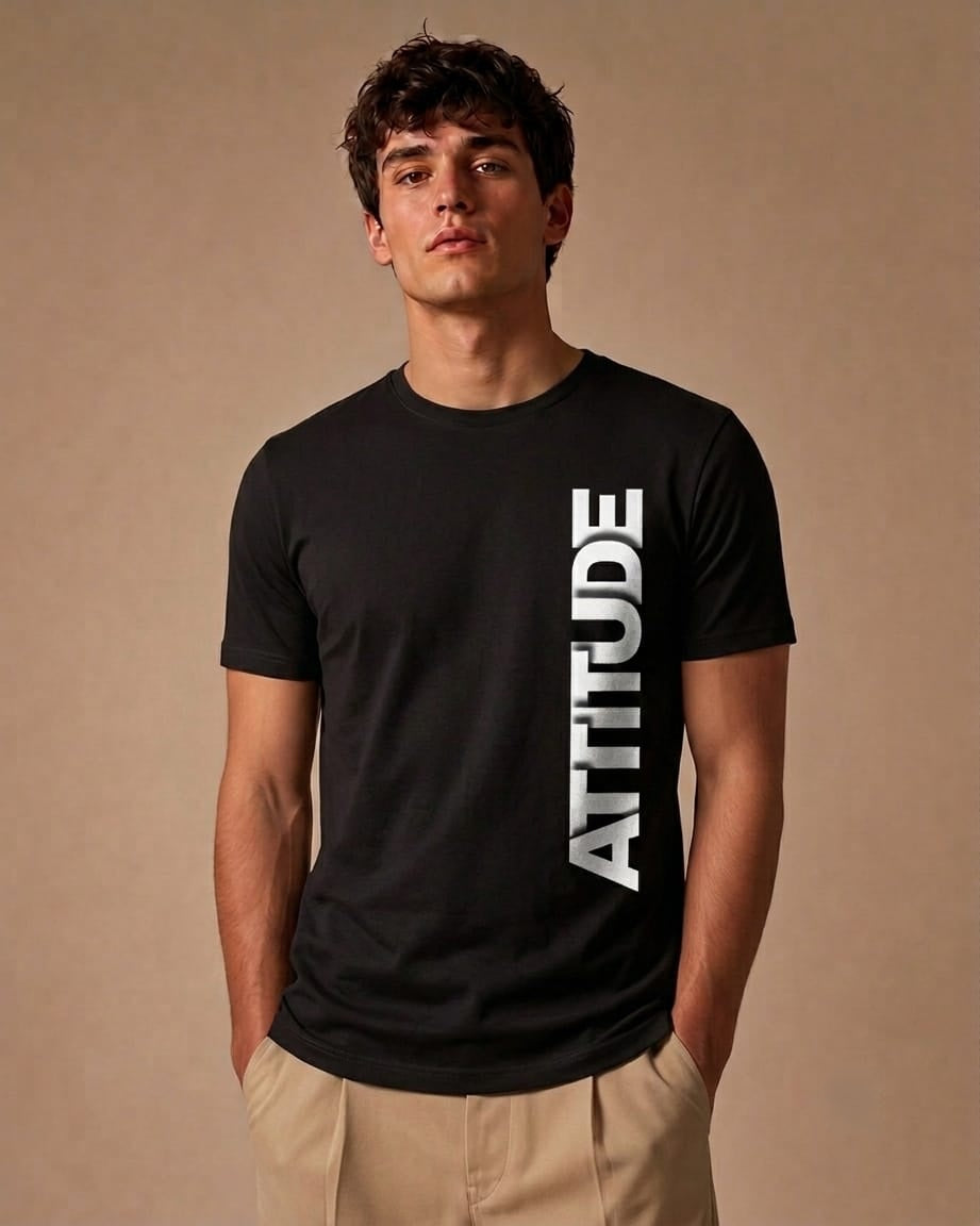 Attitude Typography Unisex Classic Crew T-Shirt