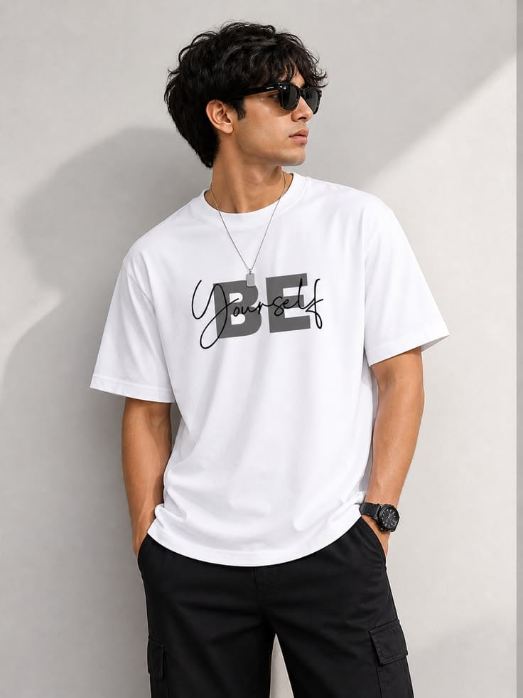Be Yourself Typography | Unisex Oversized Standard T-Shirt