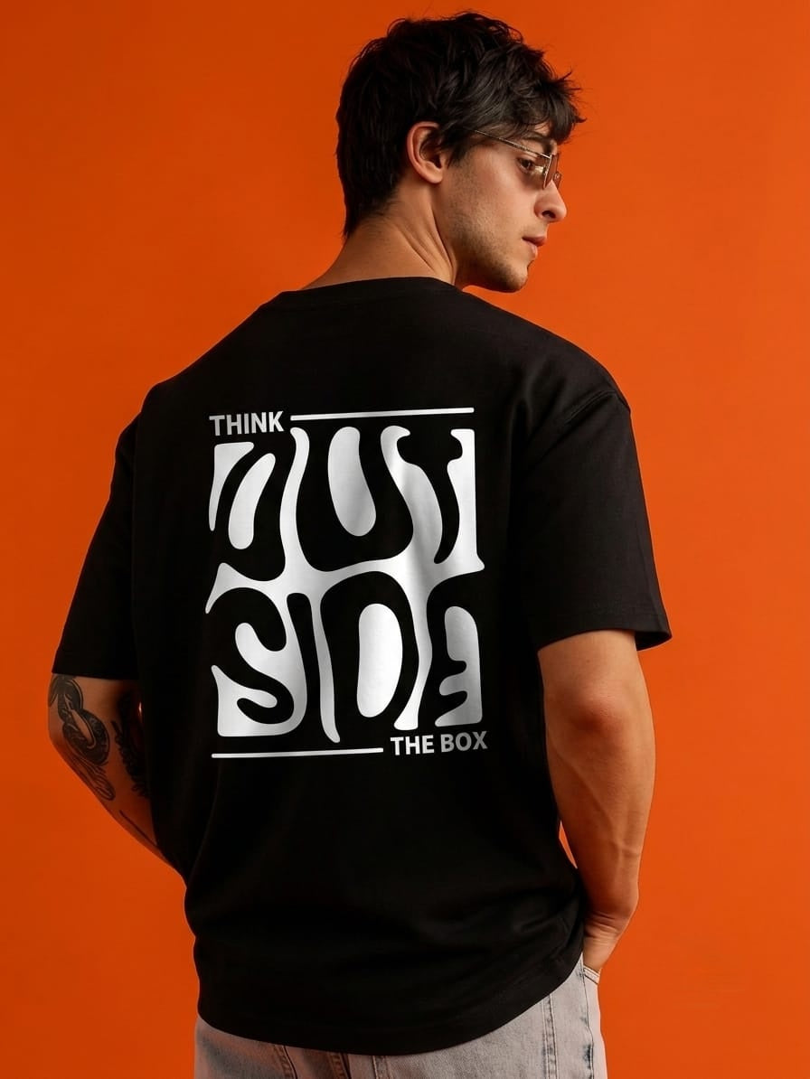 Think Outside the Box | Typography Graphic Unisex Classic Crew T-Shirt